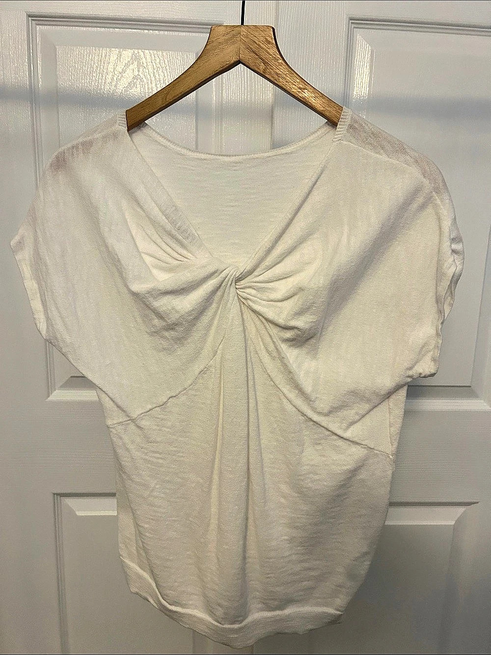 LOFT Twist Front Tee in White Size extra Small
